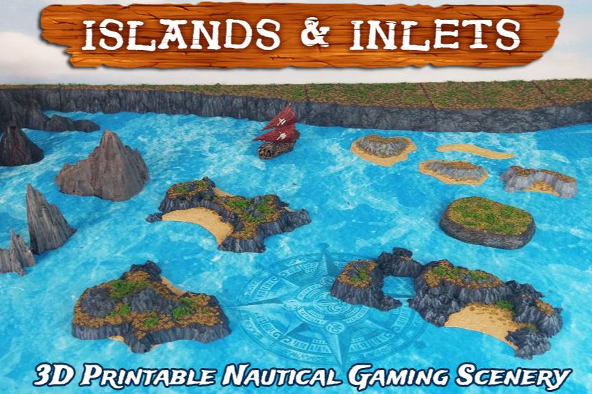 Islands & Inlets: 3D printable seascapes