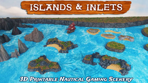 Islands & Inlets: 3D printable seascapes